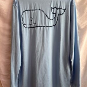Men’s medium Vineyard Vines Light Blue Performance Long Sleeve Sun Shirt